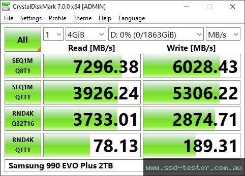 CrystalDiskMark Benchmark TEST: Samsung 990 EVO Plus 2TB