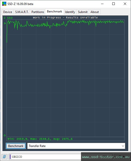 SSD-Z TEST: ORICO J-10 512GB