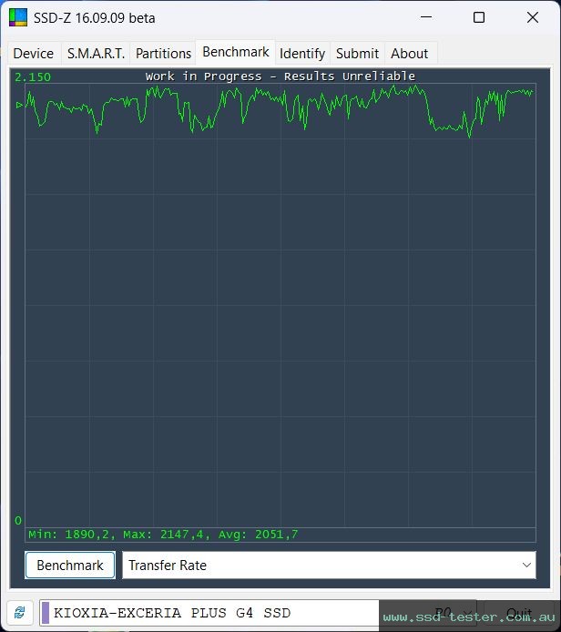 SSD-Z TEST: KIOXIA EXCERIA Plus G4 2TB