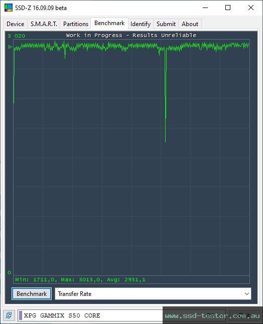 SSD-Z TEST: ADATA XPG Gammix S50 Core 500GB