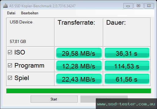 AS SSD TEST: Patriot Supersonic Rage Lite 64GB