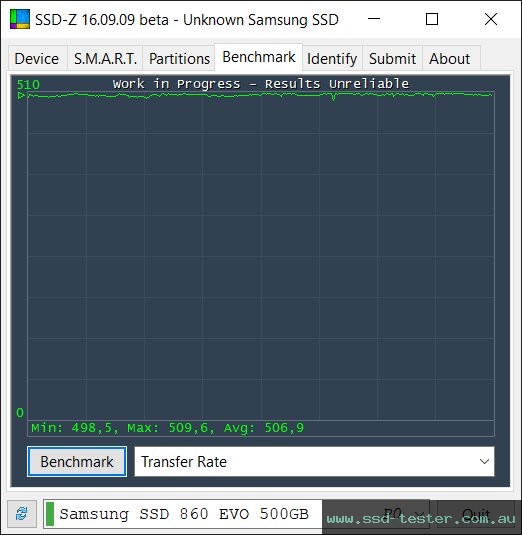 SSD-Z TEST: Samsung 860 EVO 500GB