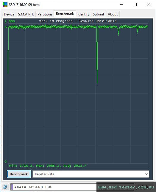SSD-Z TEST: ADATA LEGEND 800 500GB