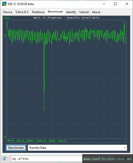 SSD-Z TEST: HP x796w 256GB
