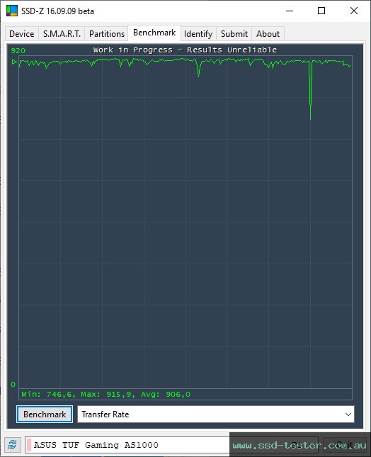 SSD-Z TEST: ASUS TUF Gaming AS1000 1TB