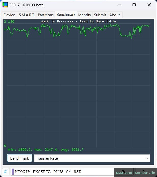 SSD-Z TEST: KIOXIA EXCERIA Plus G4 2TB