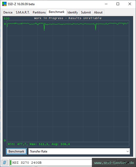 SSD-Z TEST: MSI SPATIUM S270 240GB