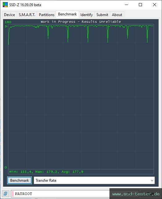 SSD-Z TEST: Patriot Xporter X550 512GB