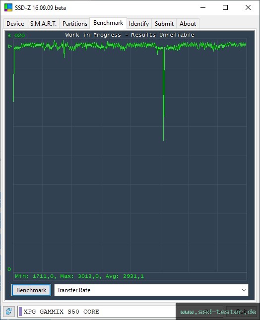 SSD-Z TEST: ADATA XPG Gammix S50 Core 500GB