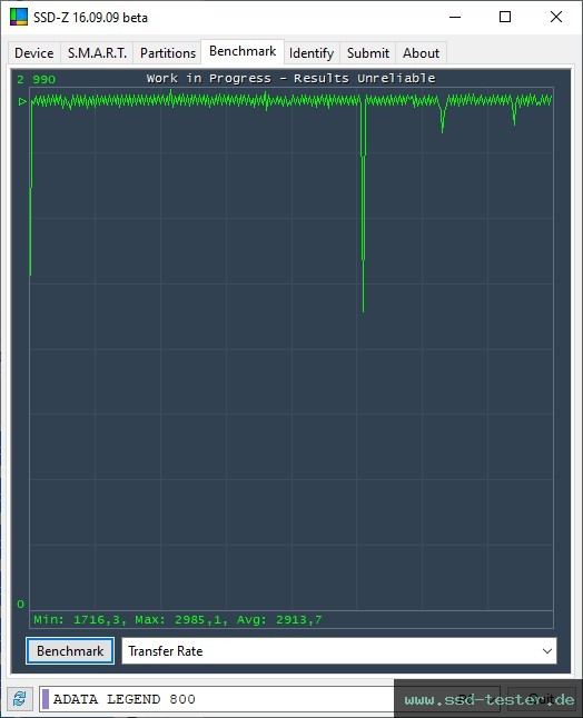 SSD-Z TEST: ADATA LEGEND 800 500GB