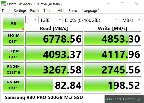 CrystalDiskMark Benchmark TEST: Samsung 980 PRO 500GB