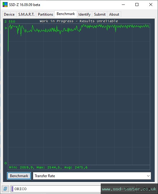 SSD-Z TEST: ORICO J-10 512GB