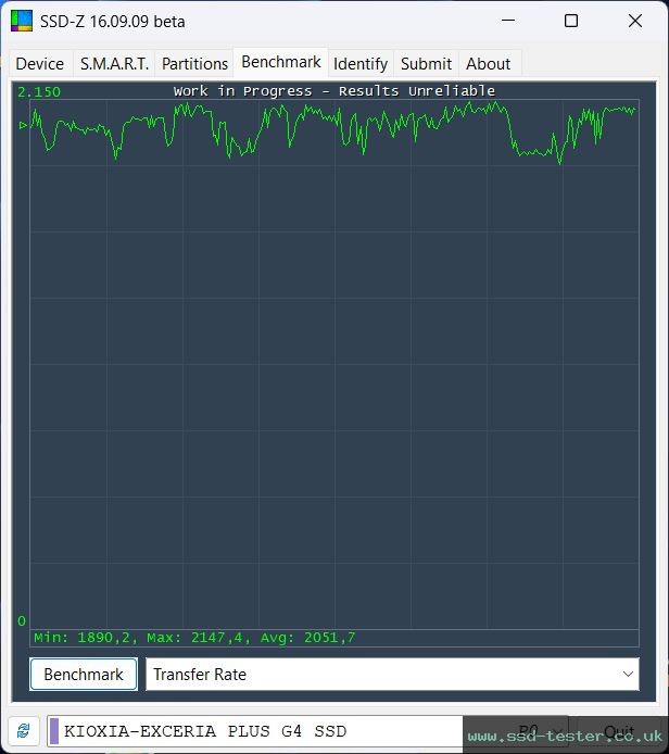 SSD-Z TEST: KIOXIA EXCERIA Plus G4 2TB
