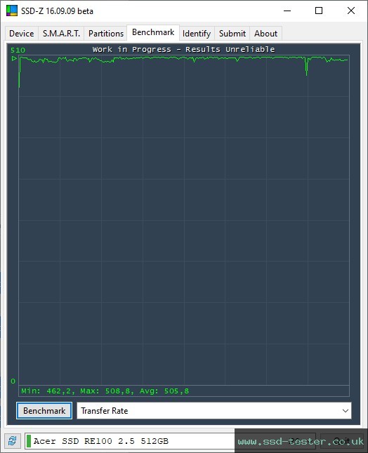 SSD-Z TEST: Acer RE100 512GB