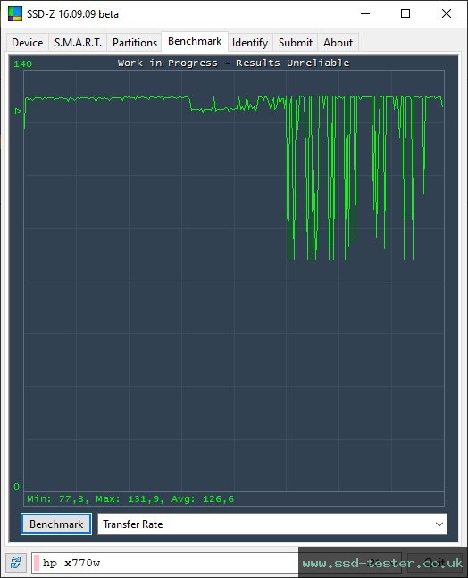 SSD-Z TEST: HP x770w 64GB
