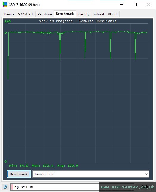 SSD-Z TEST: HP x900w 256GB